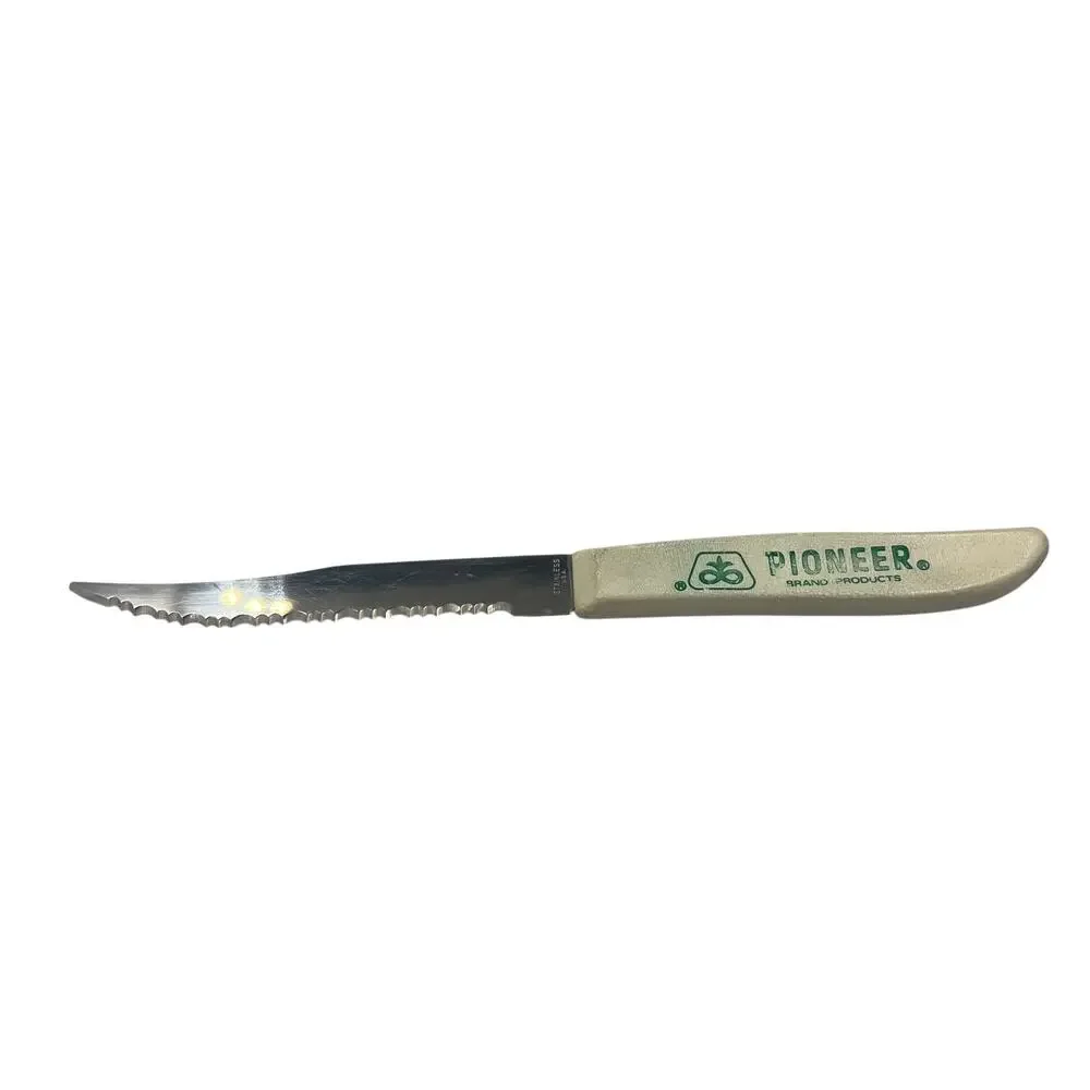 Vtg Pioneer Seeds Advertising Quikut Stainless Steel Pairing Knife Farm AG Green